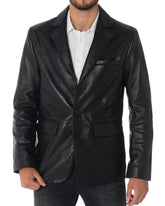 Men Genuine Leather Blazer Sport Coat 18